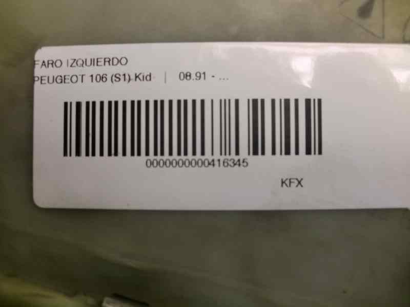Recambio de faro izquierdo para peugeot 106 (s1) 1.4 referencia OEM IAM   