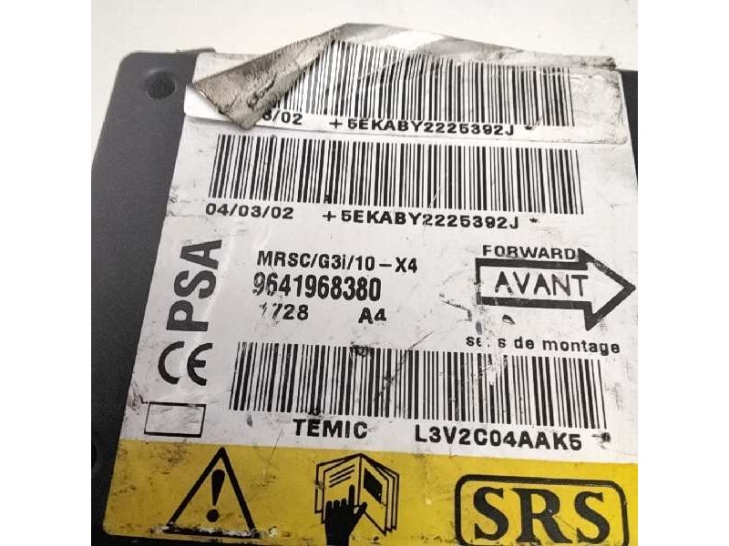 Recambio de centralita airbag para citroen c5 berlina 2.0 hdi referencia OEM IAM 9641968380  