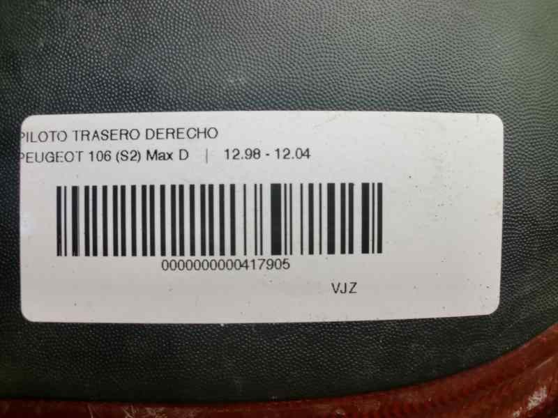 Recambio de piloto trasero derecho para peugeot 106 (s2) max d referencia OEM IAM 6351G6  