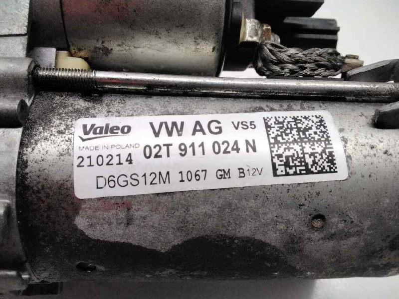 Recambio de motor arranque para skoda fabia combi active referencia OEM IAM 02T911024N D6GS12M1067GMB 