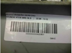 Recambio de piloto trasero derecho para hyundai atos (mx) gls referencia OEM IAM    2