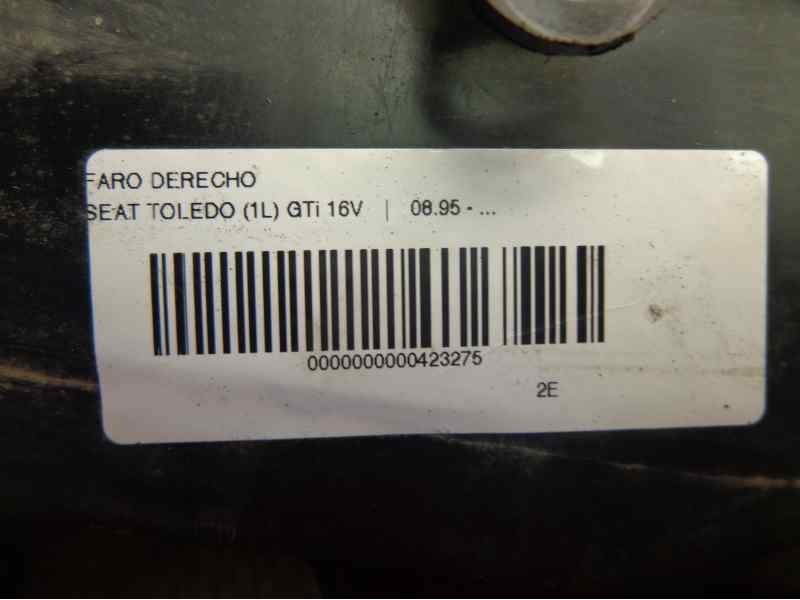 Recambio de faro derecho para seat toledo (1l) gti 16v referencia OEM IAM 1L0941020  