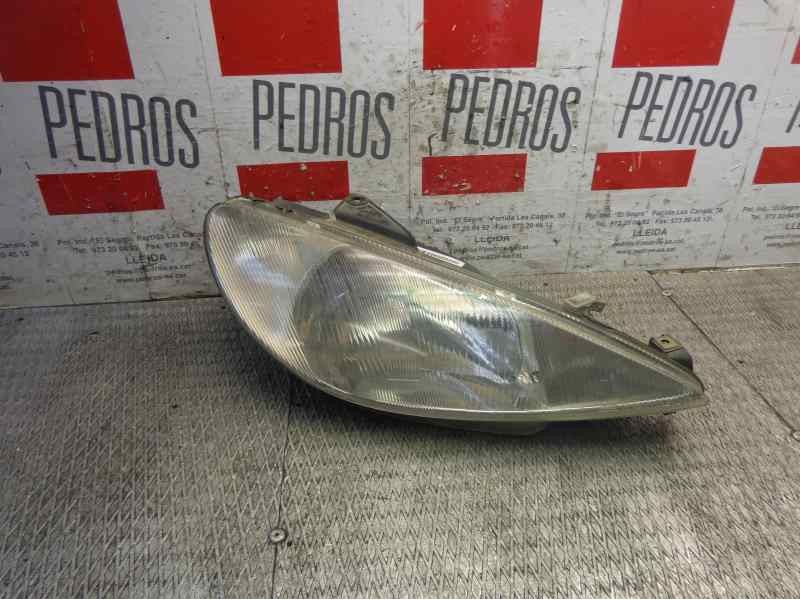 Recambio de faro derecho para peugeot 206 berlina 1.9 diesel referencia OEM IAM   