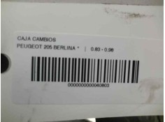 Recambio de caja cambios para peugeot 205 berlina referencia OEM IAM 20CH58  17178 2
