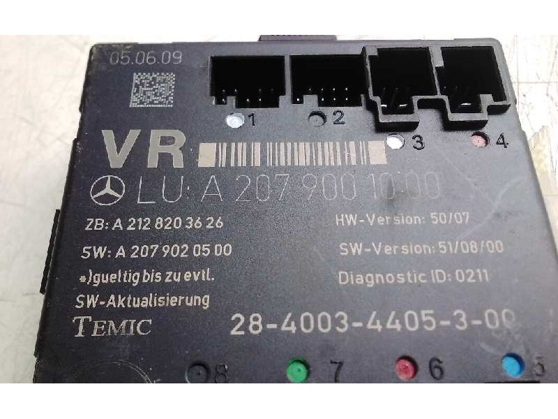 Recambio de modulo control puerta para mercedes clase clk (w207) coupe 250 cdi blueefficiency (207.303) referencia OEM IAM A2079