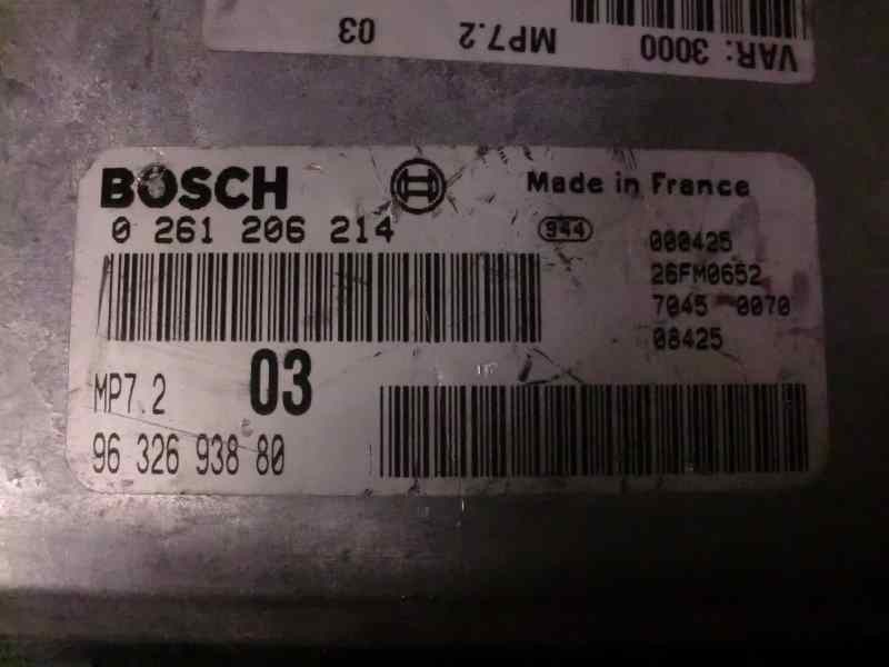 Recambio de centralita motor uce para peugeot 306 berlina 3/5 puertas (s1) 1.6 referencia OEM IAM 0261206214 9632693880 17255