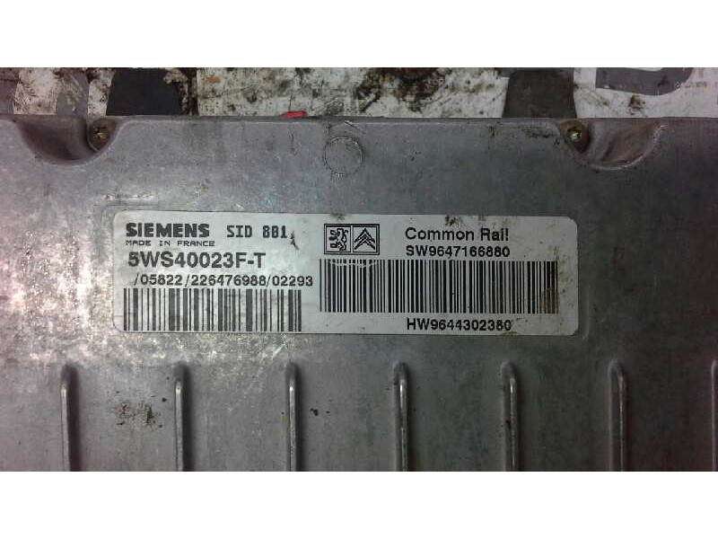 Recambio de centralita motor uce para citroen xsara berlina 2.0 hdi sx (66kw) referencia OEM IAM 5WS40023F-T 9647166880 96443023