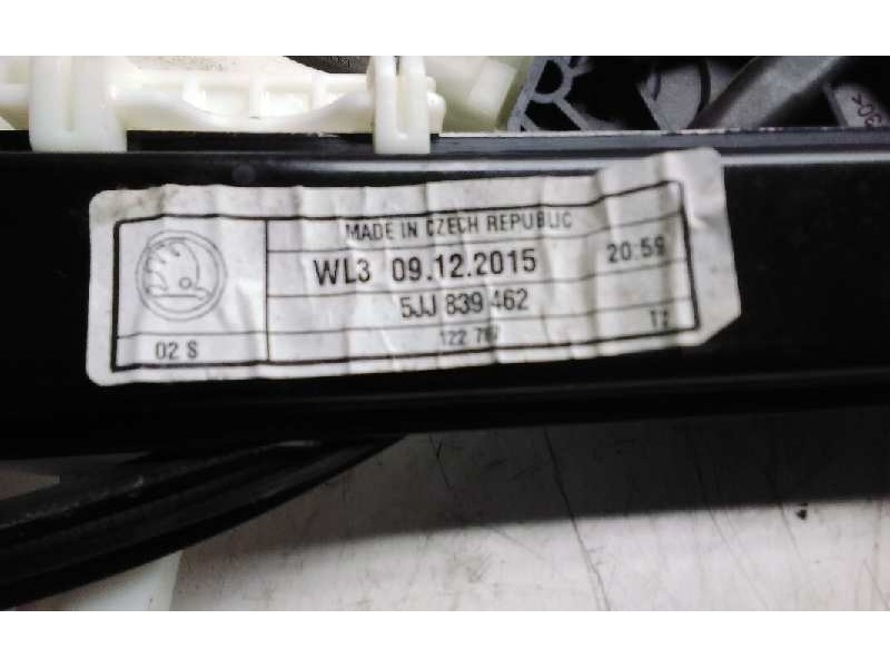 Recambio de elevalunas trasero derecho para skoda rapid active referencia OEM IAM 5JJ839462  