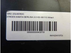 Recambio de faro izquierdo para citroen xantia berlina 2.0 hdi 90/110 attraction referencia OEM IAM 6204R9  