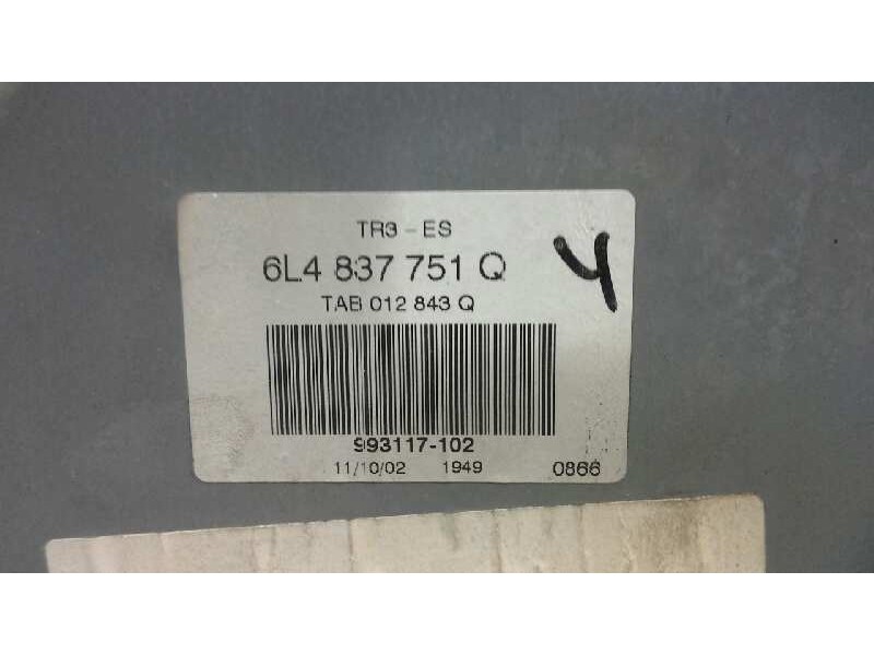 Recambio de elevalunas delantero izquierdo para seat ibiza (6l1) 1.4 16v referencia OEM IAM   