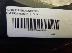 Recambio de piloto trasero izquierdo para seat ibiza (6k) clx referencia OEM IAM    2