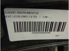 Recambio de cuadro instrumentos para seat leon (1m1) 1.9 tdi referencia OEM IAM    2