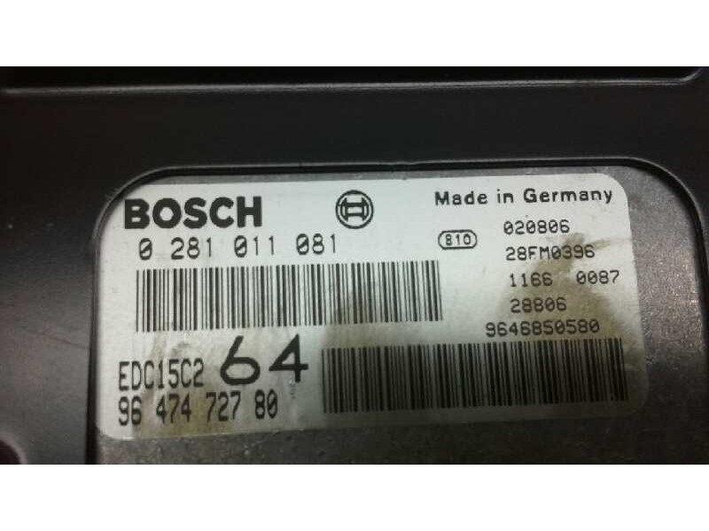 Recambio de centralita motor uce para peugeot 307 break / sw (s1) sw pack referencia OEM IAM 0281011081 9647472780 