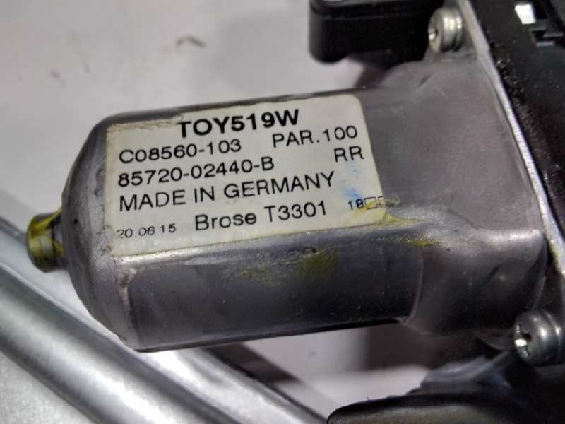 Recambio de elevalunas trasero derecho para toyota auris hybrid active referencia OEM IAM 8572002440B  