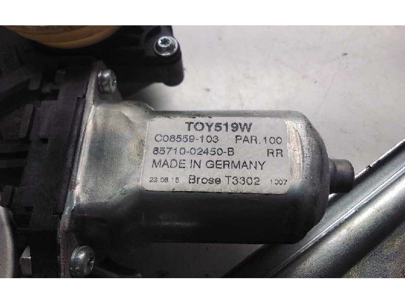 Recambio de elevalunas trasero izquierdo para toyota auris hybrid active referencia OEM IAM 857100245B  