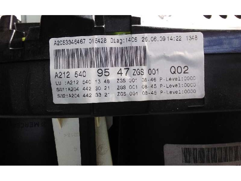 Recambio de cuadro instrumentos para mercedes clase clk (w207) coupe 250 cdi blueefficiency (207.303) referencia OEM IAM A212540