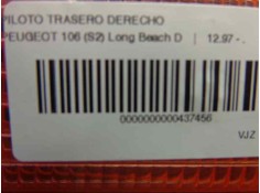 Recambio de piloto trasero derecho para peugeot 106 (s2) long beach d referencia OEM IAM 6351G6   2