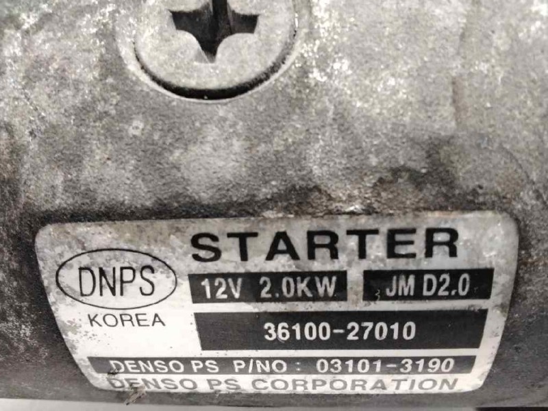 Recambio de motor arranque para hyundai santa fe (bm) 2.2 crdi comfort 4x4 referencia OEM IAM 3610027010 031013190 