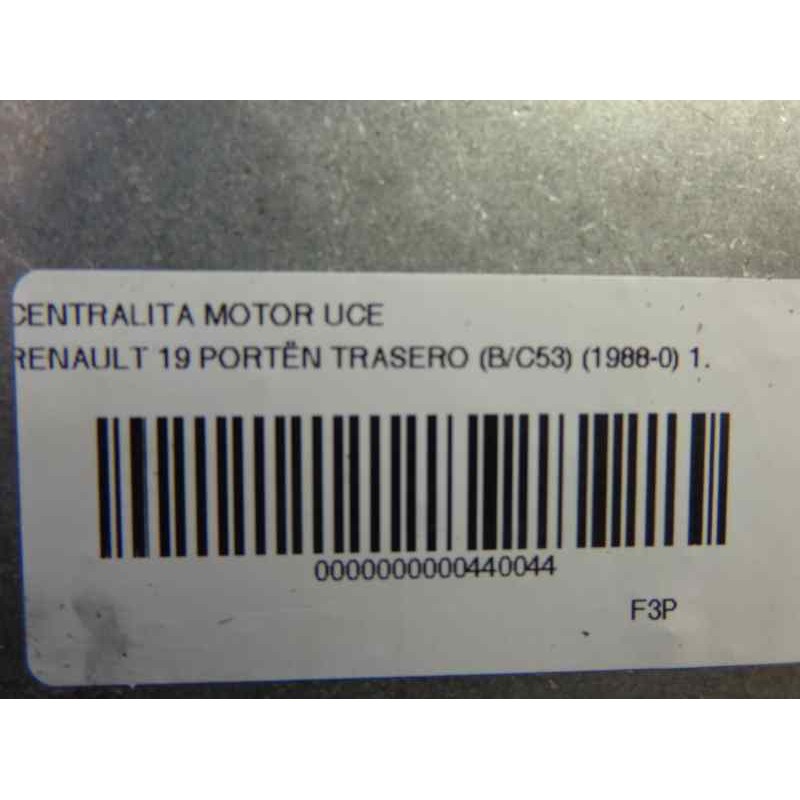 Recambio de centralita motor uce para renault 19 hatchback (b/c53) 1.8 referencia OEM IAM  180 