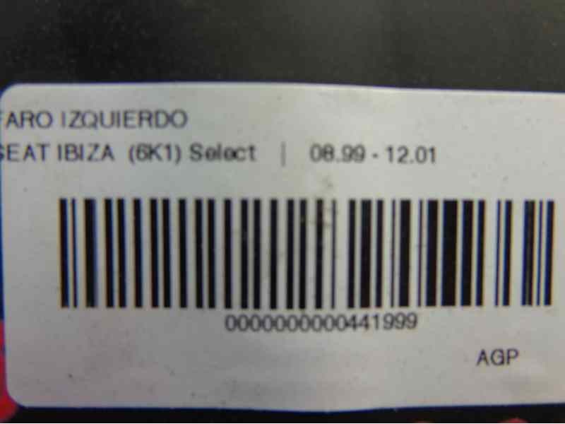 Recambio de faro izquierdo para seat ibiza (6k1) 1.9 sdi referencia OEM IAM   