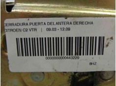 Recambio de cerradura puerta delantera derecha para citroen c2 1.4 hdi referencia OEM IAM    2