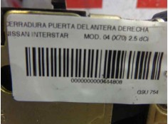 Recambio de cerradura puerta delantera derecha para nissan interstar mod. 04 (x70) 2.5 dci diesel cat referencia OEM IAM    2