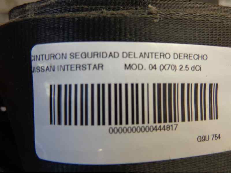 Recambio de cinturon seguridad delantero derecho para nissan interstar mod. 04 (x70) 2.5 dci diesel cat referencia OEM IAM   