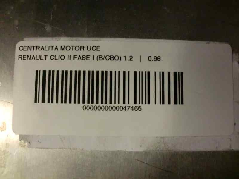 Recambio de centralita motor uce para renault clio ii fase i (b/cbo) 1.2 referencia OEM IAM  255 21331