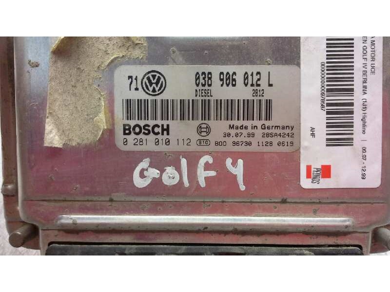 Recambio de centralita motor uce para volkswagen golf iv berlina (1j1) highline referencia OEM IAM 038906012L 280 