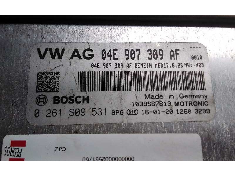 Recambio de centralita motor uce para skoda rapid active referencia OEM IAM 04E907309AF  