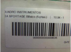 Recambio de cuadro instrumentos para kia sportage 2.0 cat referencia OEM IAM    2