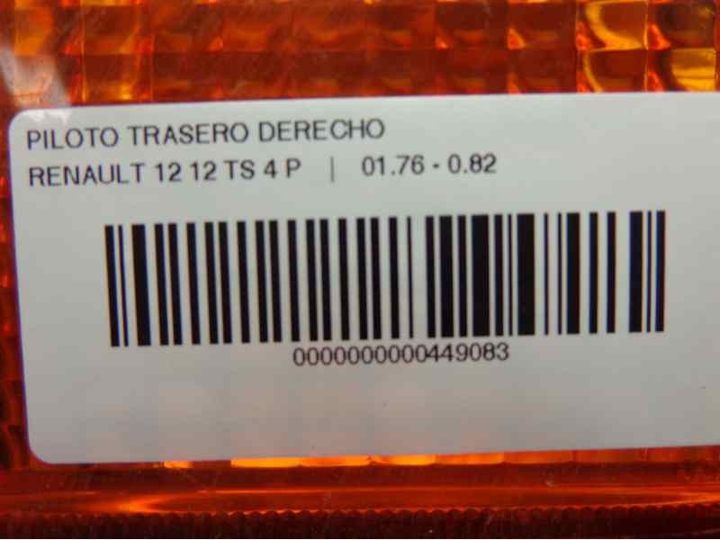 Recambio de piloto trasero derecho para renault 12 12 ts 4 p referencia OEM IAM  FAMILIAR 