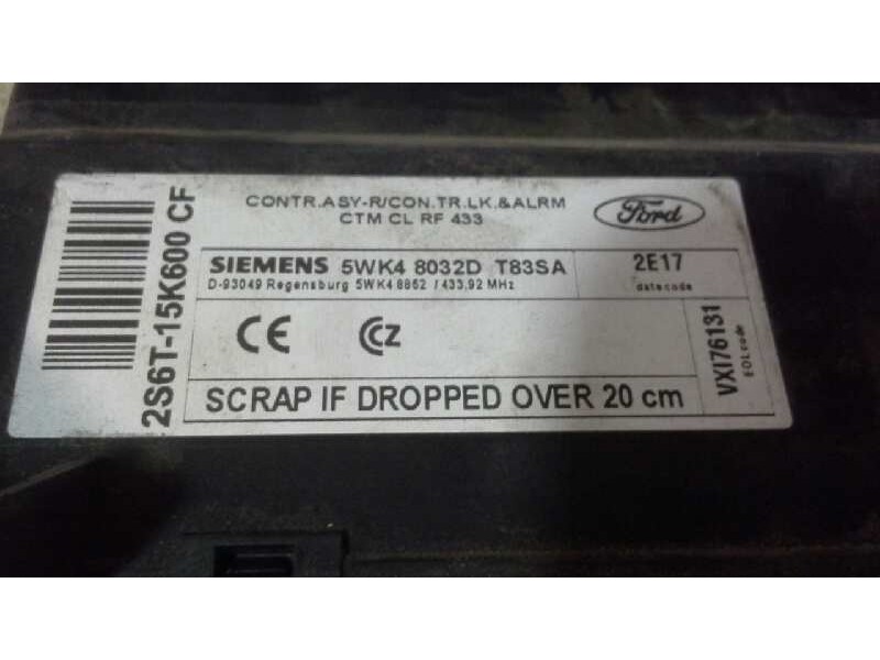 Recambio de centralita motor uce para ford fiesta berlina (dx) 1.4 16v cat referencia OEM IAM 5WK48032DT83SA 2S6T-15K600 CF 