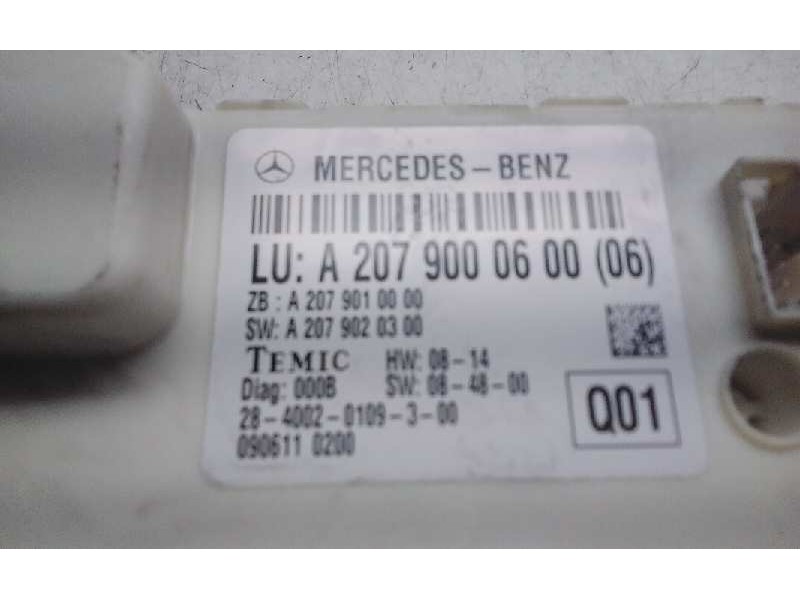 Recambio de modulo confort para mercedes clase clk (w207) coupe 250 cdi blueefficiency (207.303) referencia OEM IAM A2079000600 