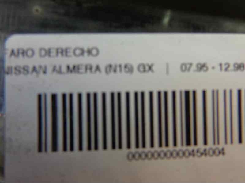 Recambio de faro derecho para nissan almera (n15) gx referencia OEM IAM   