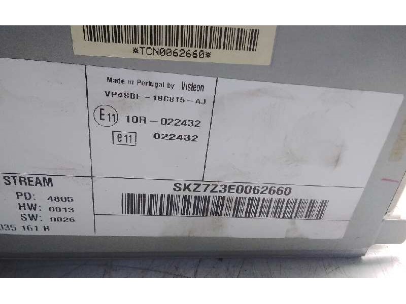 Recambio de sistema audio / radio cd para skoda octavia combi (1z5) elegance 4x4 referencia OEM IAM SKZ7Z3E0062660  