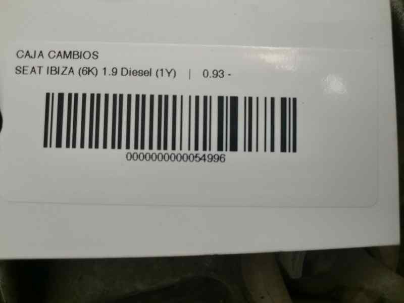 Recambio de caja cambios para seat ibiza (6k) 1.9 diesel (1y) referencia OEM IAM DFW CAMBIO SEAT IBIZA 1.9 D DFW ->99 25424