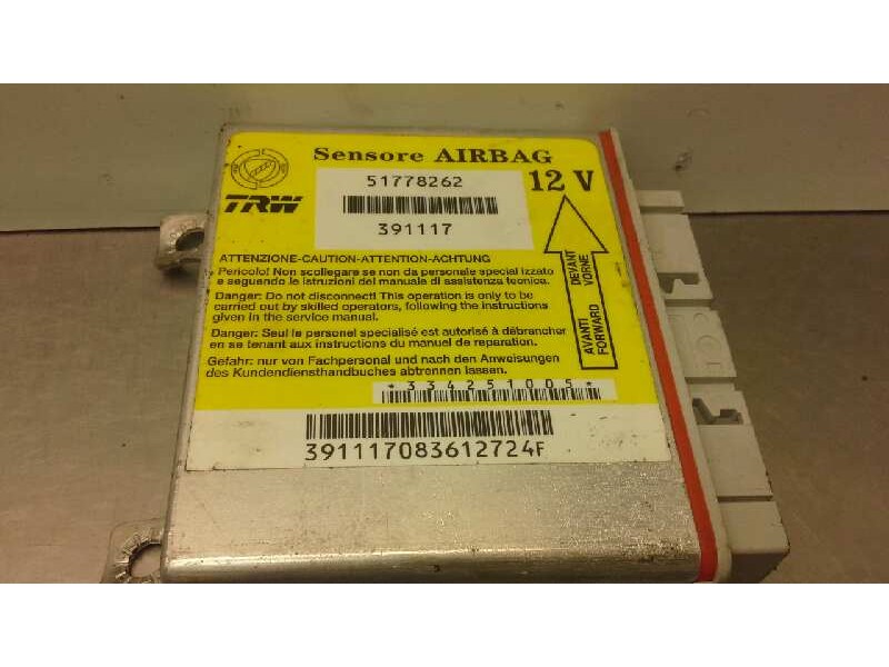 Recambio de centralita airbag para fiat panda (169) básico 4x4 referencia OEM IAM 0051778262  