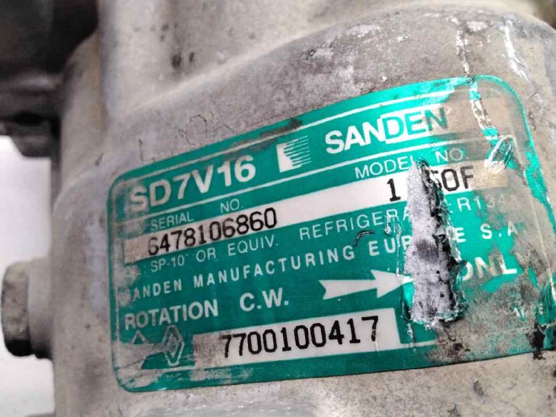 Recambio de compresor aire acondicionado para renault kangoo (f/kc0) 1.9 diesel referencia OEM IAM 7700100417 SD7V16 1150F