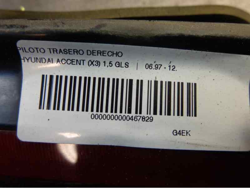 Recambio de piloto trasero derecho para hyundai accent (x3) 1,5 gls referencia OEM IAM   