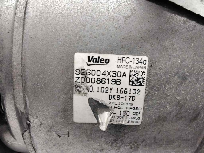 Recambio de compresor aire acondicionado para nissan cabstar 35.14 referencia OEM IAM 926004X30A Z0008619B 