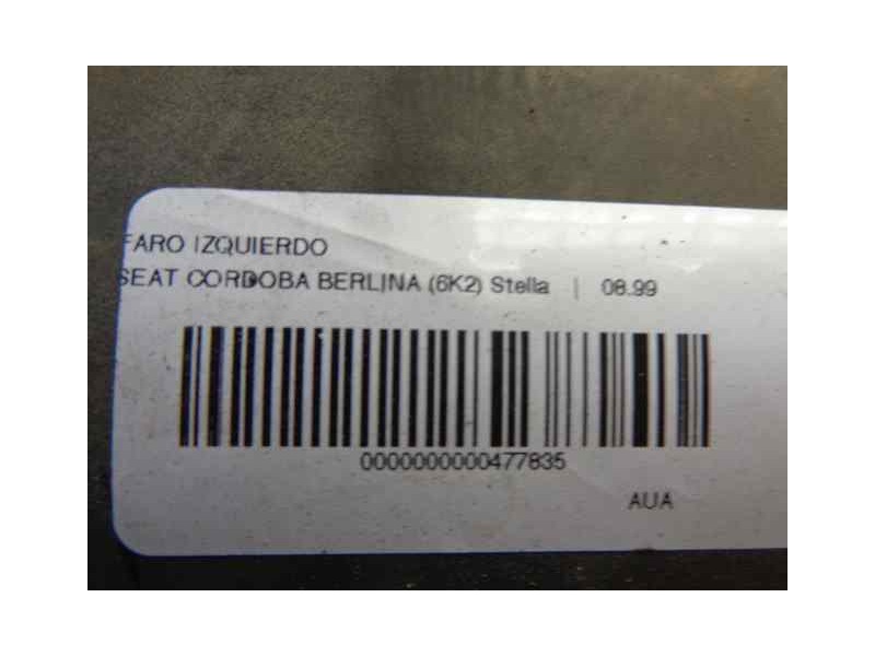 Recambio de faro izquierdo para seat cordoba berlina (6k2) stella referencia OEM IAM 6K1941043A  