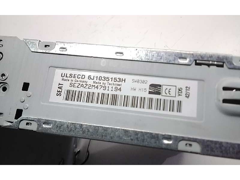 Recambio de pantalla de navegacion gps para seat ibiza (6j5) 1.6 tdi referencia OEM IAM 6J1035153H  