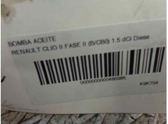 Recambio de bomba aceite para renault clio ii fase ii (b/cb0) 1.5 dci diesel referencia OEM IAM    2