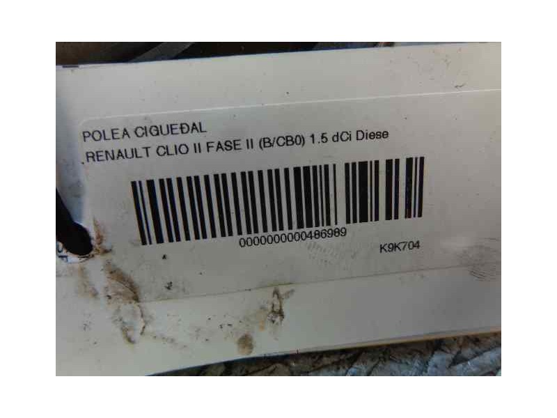Recambio de polea cigueñal para renault clio ii fase ii (b/cb0) 1.5 dci diesel referencia OEM IAM   