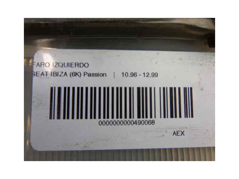 Recambio de faro izquierdo para seat ibiza (6k) passion referencia OEM IAM   