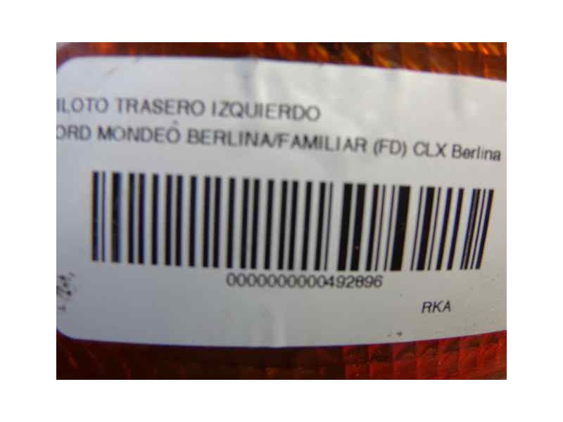 Recambio de piloto trasero izquierdo para ford mondeo berlina/familiar (fd) clx berlina referencia OEM IAM 1000083  