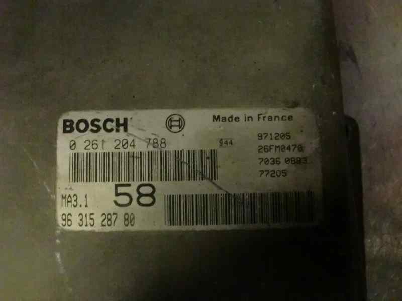 Recambio de centralita motor uce para peugeot 106 (s2) 1.1 referencia OEM IAM 0261204788 9631528780 31325
