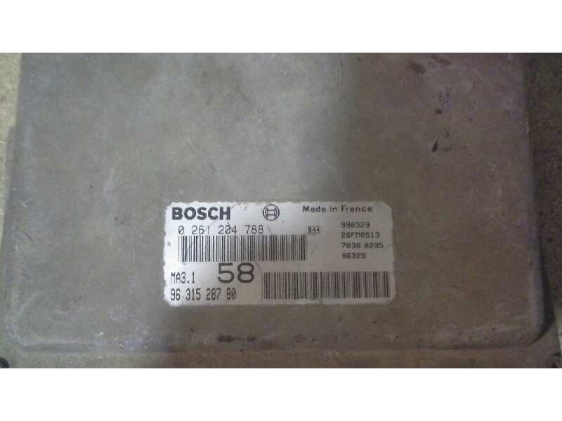 Recambio de centralita motor uce para peugeot 106 (s2) 1.1 referencia OEM IAM 0261204788 9631528780 31325
