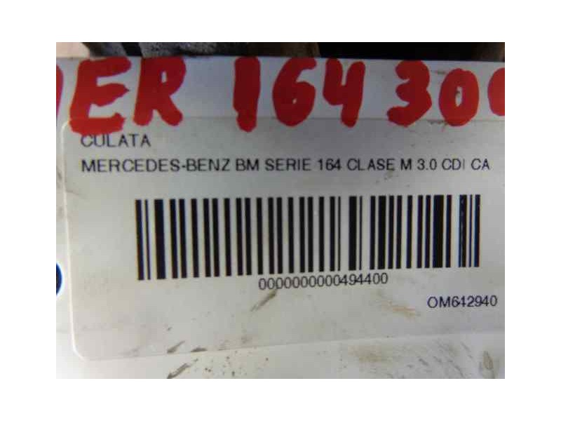 Recambio de culata para mercedes clase m (w164) 3.0 cdi cat referencia OEM IAM   